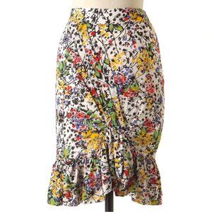 Anthropologie edmé & esyllte Hustle And Bustle Floral Ruffle Skirt - Size 10